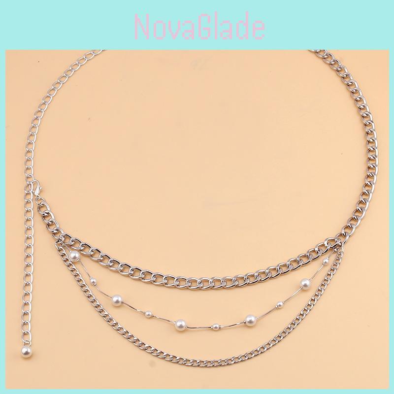 Fashion Multilayer Metal Body Chain For Women With Lobster Clasp Summer Accessory