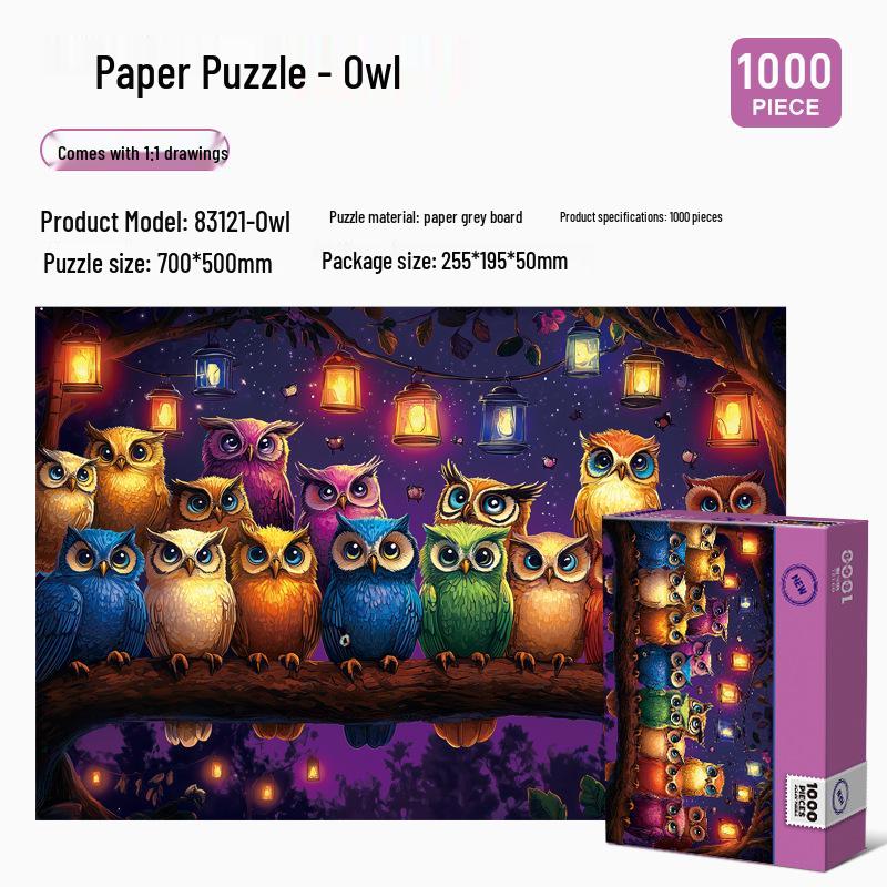 1,000-Piece High-Difficulty Jigsaw Puzzle for Adults - Stress Relief and Boredom Buster Featuring Famous Van Gogh Oil Paintings.
