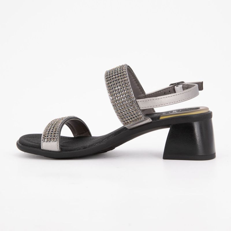 Černé sandály na podpatku élysees s kamínky Dámské SCHOLL