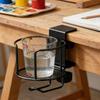 2 in 1 Desk Cup Holder with Headphone Hanger Holder Anti-Spill Clip-On Table Cup Hook for Office Home Table