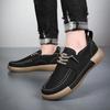 Men's British-Style Leather Lace-Up Sneakers Fashion Non-Slip Casual Loafers Daily Comfortable Light Men Shoes Zapatillas Hombre