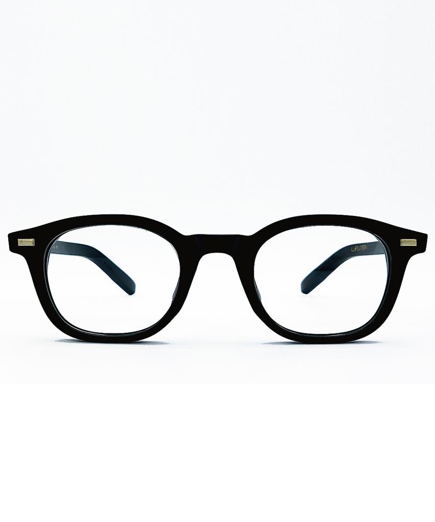 Lapeullolida Pound Black Blue Light Blocking Glasses Horn-Rimmed