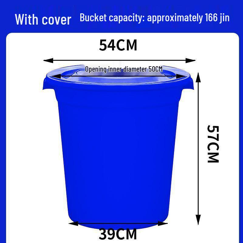 Extra Large Thickened Plastic Bucket with Lid for Household, Water Storage, Enzyme Fermentation