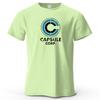 S-4XL Capsule Corp 100% Cotton Funny Printing Japan Anime Men T Shirt Tee Summer Streetwear Tops Fashion Brand Tshirt Clothing