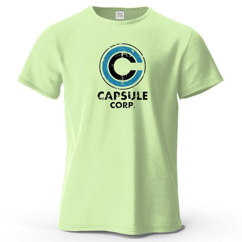 S-4XL Capsule Corp 100% Cotton Funny Printing Japan Anime Men T Shirt Tee Summer Streetwear Tops Fashion Brand Tshirt Clothing