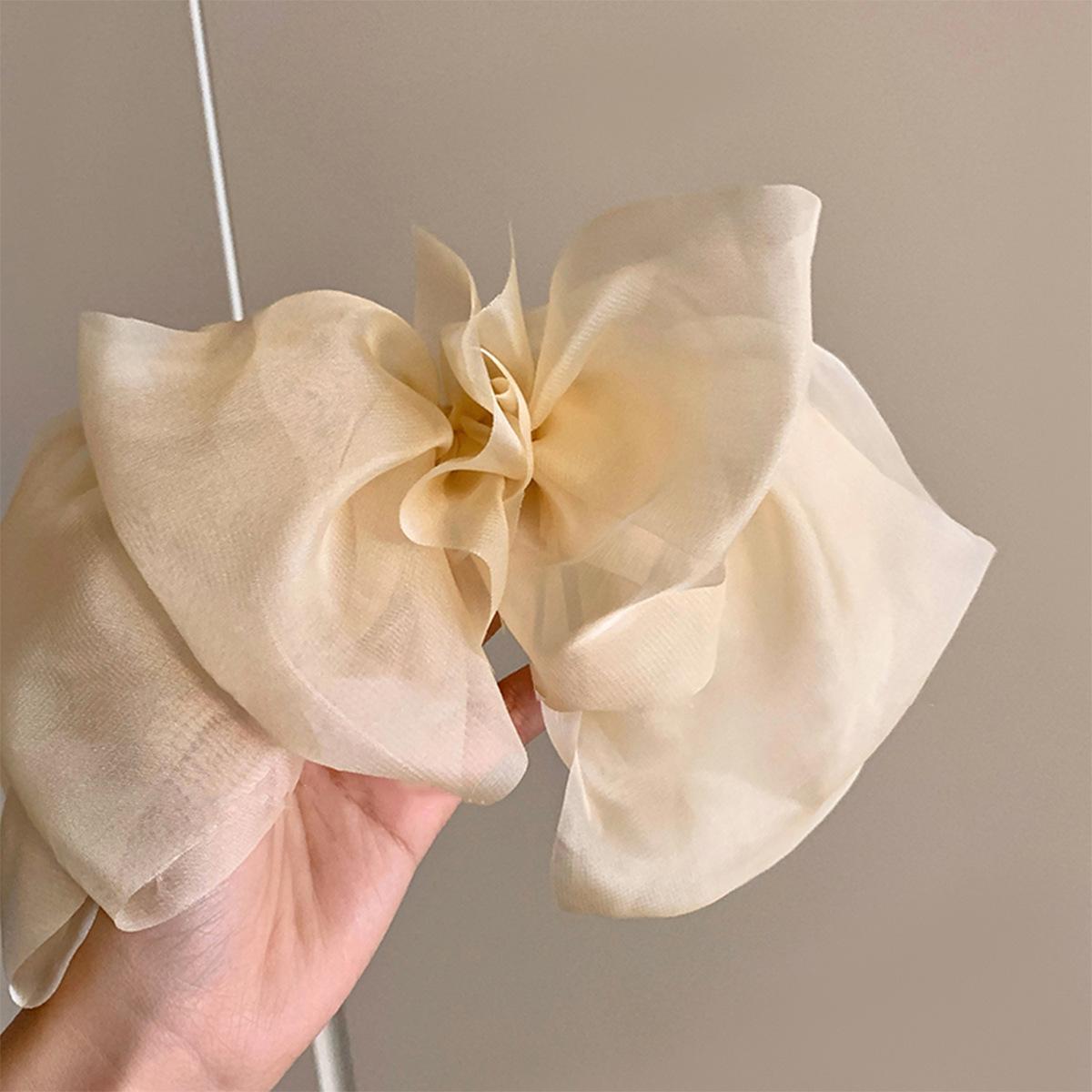 Super fairy big butterfly chiffon hairpin summer Internet celebrity high ponytail spring clip 2025 back head hair accessories