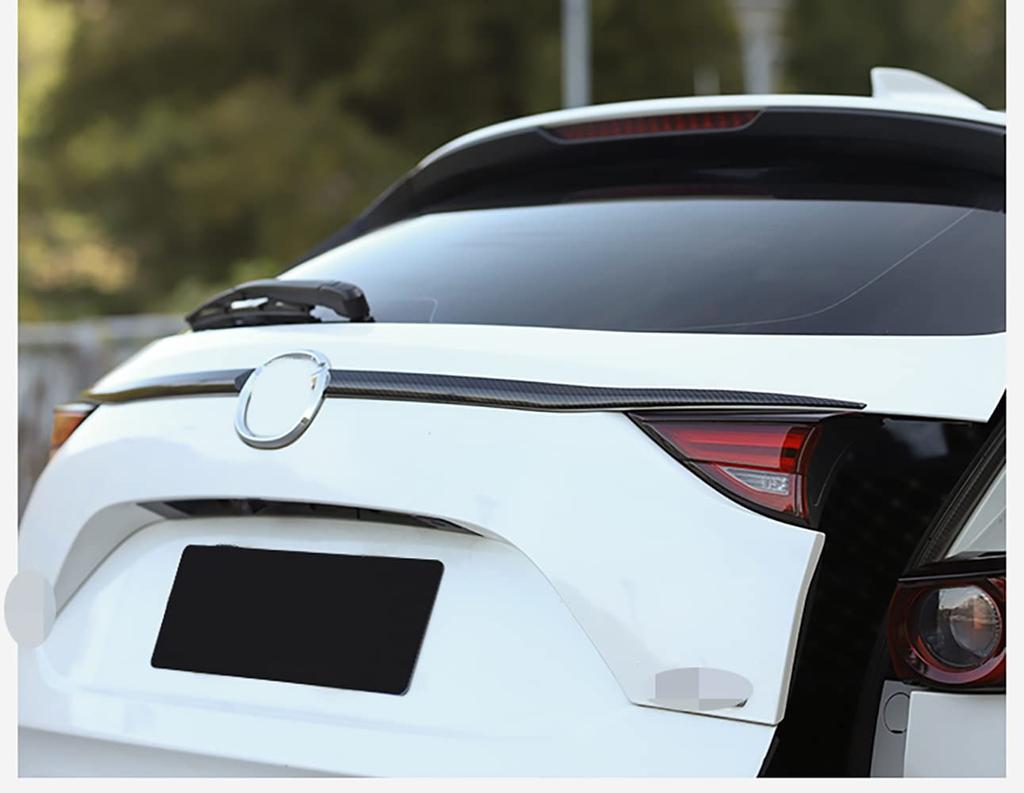 KELEIMAI Rear Emblem Garnish Trunk Trim for Mazda CX-5 (KF Series) - 2-Piece ABS Carbon Fiber-Look Trunk Trim Garnishes, Custom Exterior Accessories.