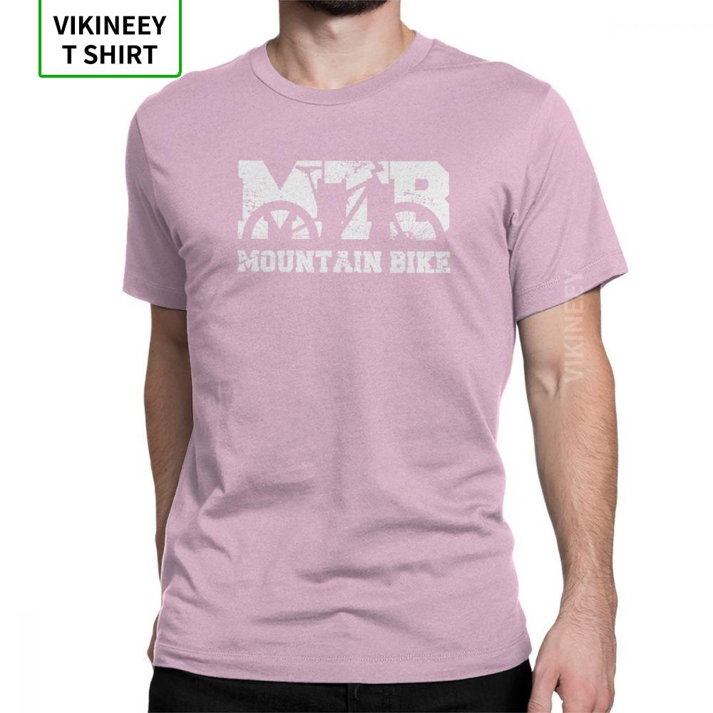 Mountain Bike Vintage MTB TShirts Distressed Design T Shirt Man Wholesale Clothes Novelty Crew Neck Purified Cotton Tees