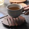 Portable Table Mat Solid Wood Wooden Placemat Creative Cup Pad  Restaurant