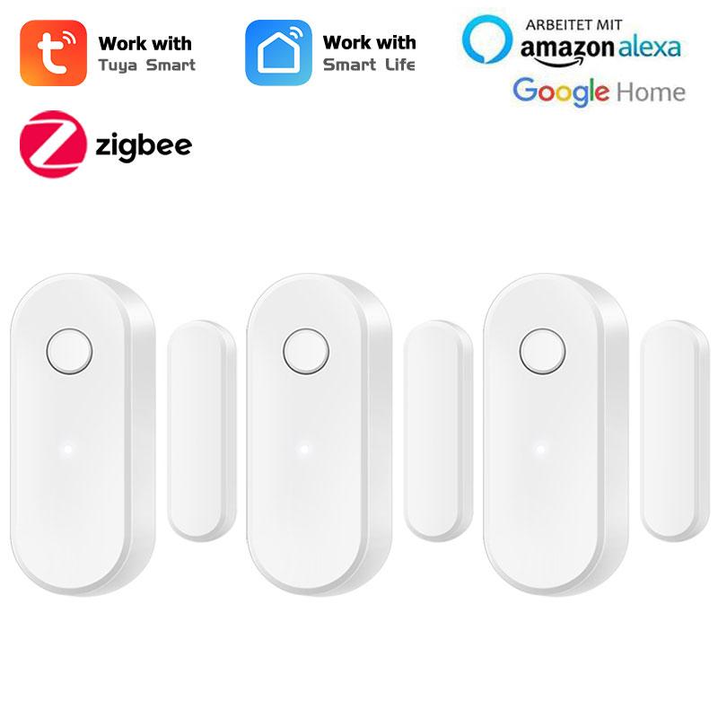 Tuya Zigbee Door Window Sensor Open Closed Detector Smart Home Security Protection Detector Smart Life APP Work With The Gateway