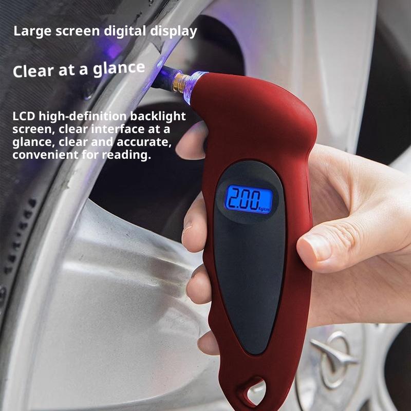 2025  Tire Pressure Gauge With Backlight - High-Precision Digital Lcd Display For Car Safety, Emergency & Maintenance Tool