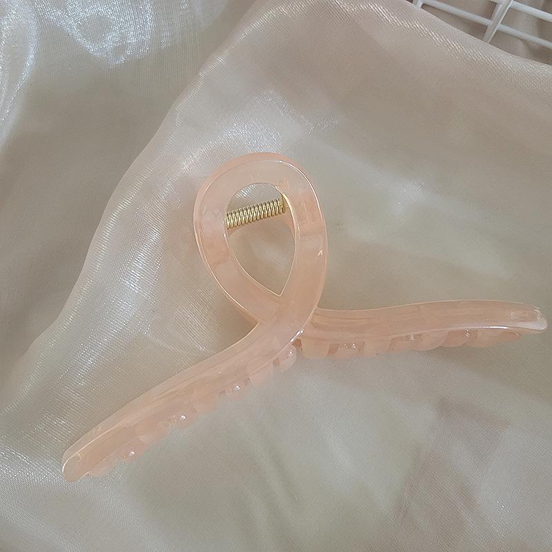 Korean Shiny Scratch-Free Large Hair Clip for Women - Frosted Temperament Shark Design Hairpin