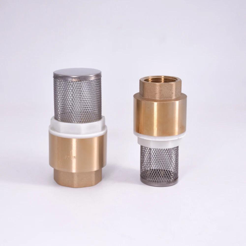 Valvola di ritegno in ottone filettata femmina BSP da 1/2" 3/4" 1" 1-1/4" 1-1/2" 2" 2-1/2" 3" con filtro a cestello in acciaio per impianti idraulici