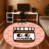 1pc Nutella Round Chair mat Area Rug - Non-Slip, Floor Mat for Office, Bedroom, home decor Christmas Gift p0811209