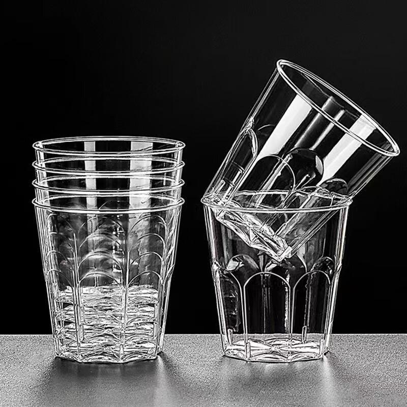 

Hua Beisen 200ml Frosted Hard Disposable Plastic Cups