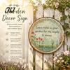 Weatherproof Iron Plaque Round Garden Metal Sign, Retro Distressed Wall Decor, Weather Resistant Decor Vintage Art for Outdoor Courtyard Patio