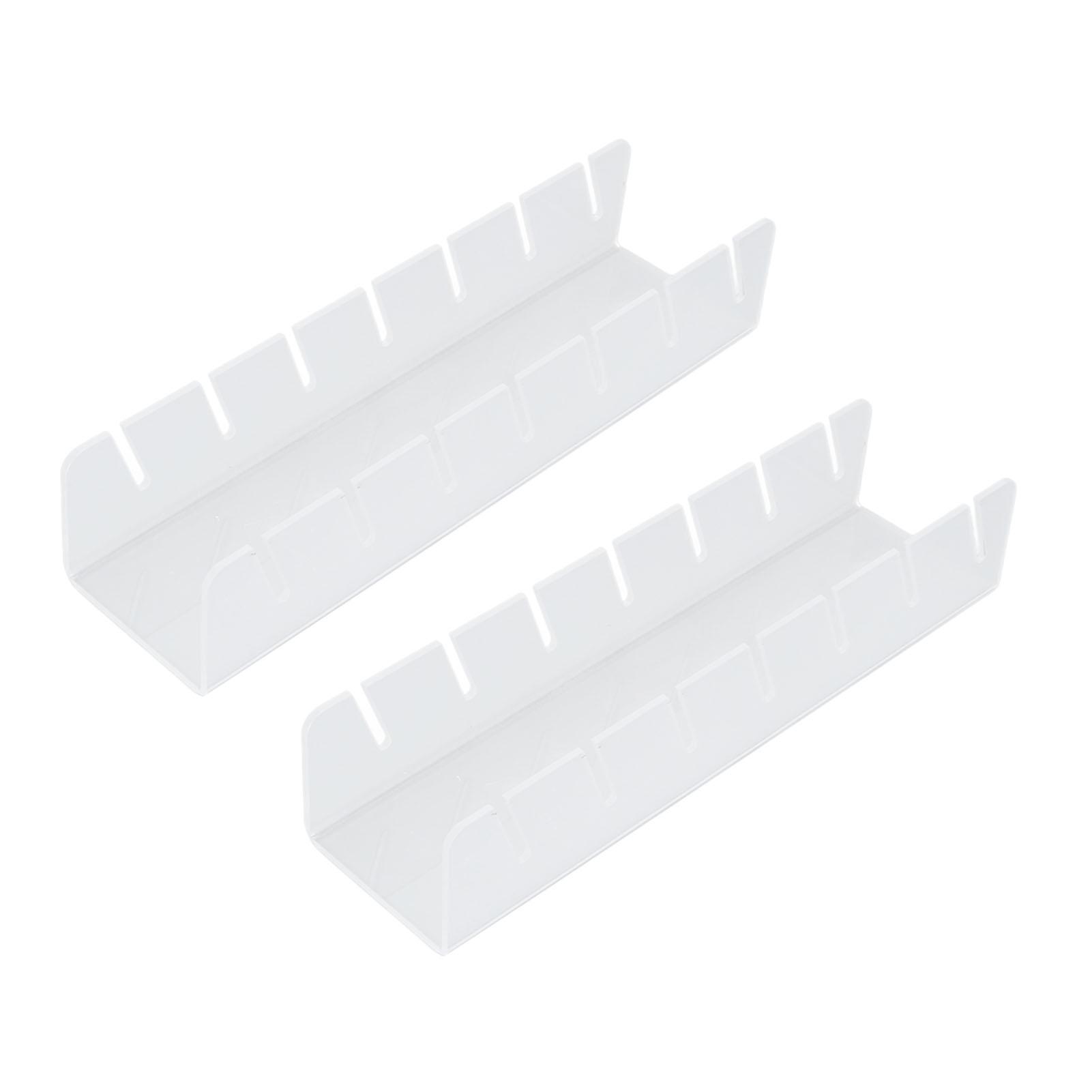 

2 шт. Держатель для шляп Акриловый 14 слотов Нескользящий Многофункциональный Подставка для бейсболок для Спальни Шкафа прозрачный