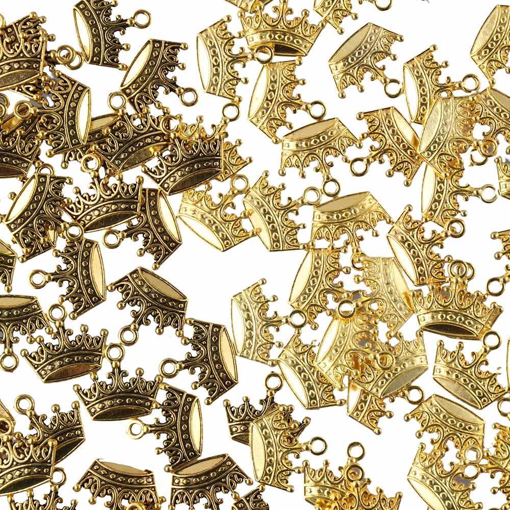 Gold Vintage Charms Antique Gold Mini Charms 100PCS Gold Bracelet Charms Macking Necklace