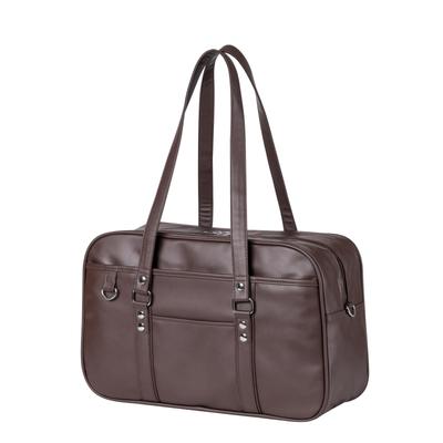 School Faux for High School Uniform Large Commuting Bag [Osteenii] Bag, Leather, Girls, Students, JK, Bag, Capacity, PU, (Brown)