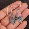 Black Rhodonite Gemstone 925 Sterling Silver Jewelry Earrings Anniversary Gift EE-85-27