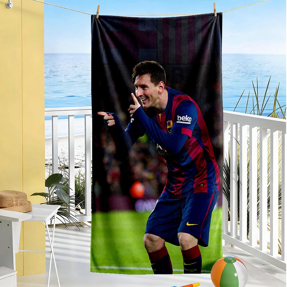 Messi Beach Towel Super Soft & Absorbent Comfortable Lightweight Ideal for Travel, Outdoor, Swim, Pool, Yoga, Surf, Camping, Hiking, Gym, Gift, Holida