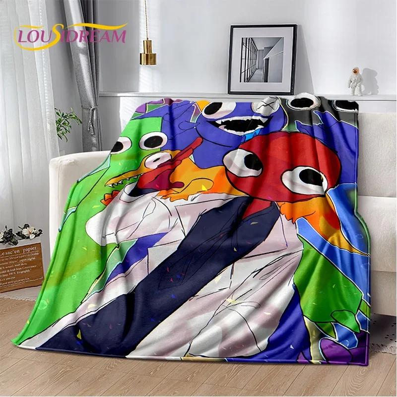 Game R-Rainbow Friends Cartoon Soft Flannel Blanket for Beds Bedroom Sofa Picnic ,Throw Blanket for Cover Outdoors Leisure Gift