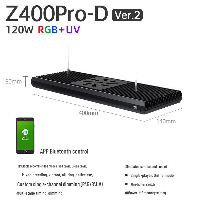 Wellcom Z250/Z400 Full Spectrum LED Aquatic Plant & Algae Bloom Color Enhancing Light