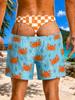 Men's American Flag Quick-Dry Summer & Fall Beach Swim Trunks - Casual Plus Size Shorts