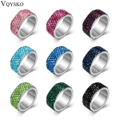 Nehrdzavejúca oceľ 316L Dámske svadobné prstene Šperky anillos de acero inoxidable para mujer Veľkoobchod Vysoká kvalita CZ kryštálová pavé