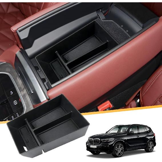 

LFOTPP 2023-2025 X5 Center Console Organizer for 2019-2024 2025 X5 G05 X6 G06 X7 G07 Armrest Center Console Organizer Tray Accessories with Coin & Black B Type