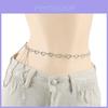 Water Drilled Heart Shape Metal Waist Belt For Women Men Elegant Summer Accessory