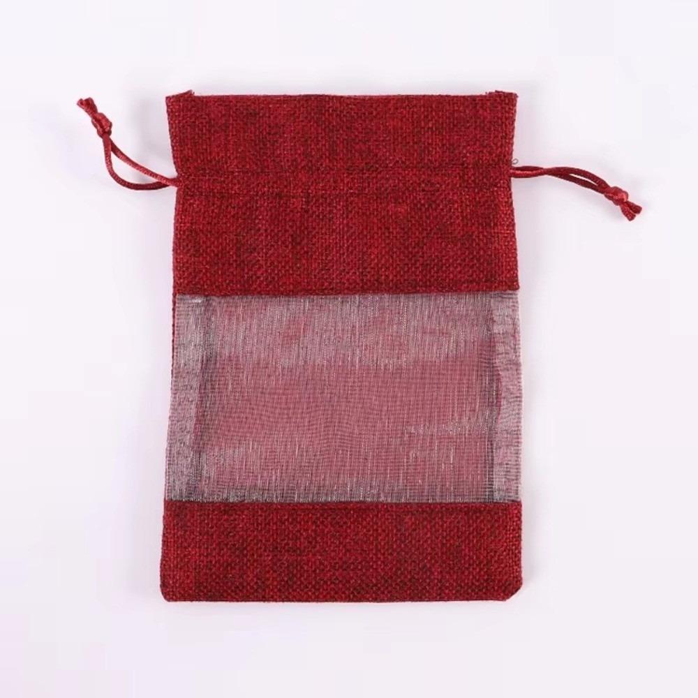 1/10PCS Washable Storage Bags Cotton Linen Burlap Gift Bags Gift Drawstring Bags For Gift Giving