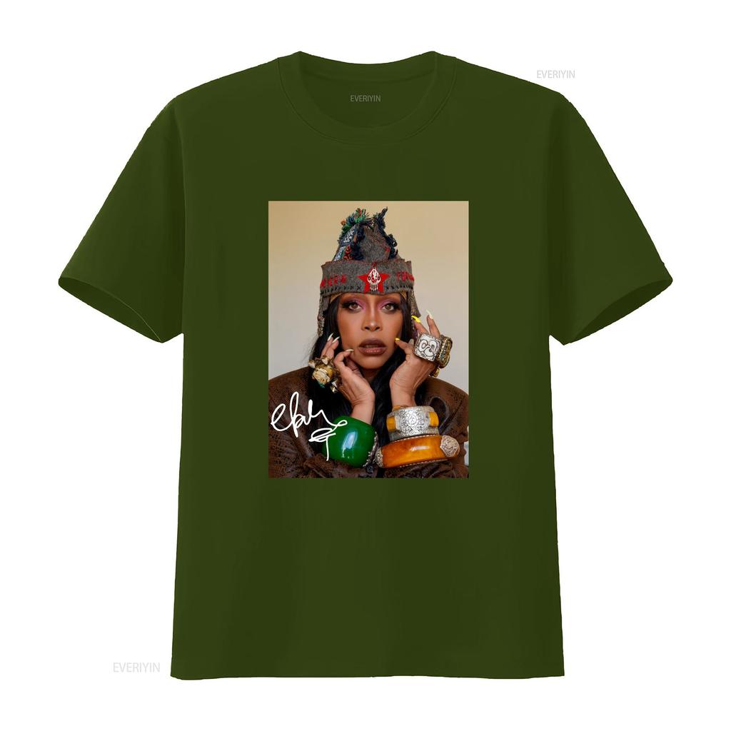poster Erykah Badu signature T shirt black Short sleeve All sizes S 5Xl 1F920 vintage Washed Breathable designer clothes