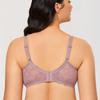 DOBREVA Plus Size Lace Rose F85 Women's See-Through Bra, Sexy, Underwired, Padless, Smaller, Brown,