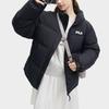 FILA Letter Logo Printed Lined Loose Thick Warm Jacket Down Coat Unisex jackets Black F51U349901F-BK