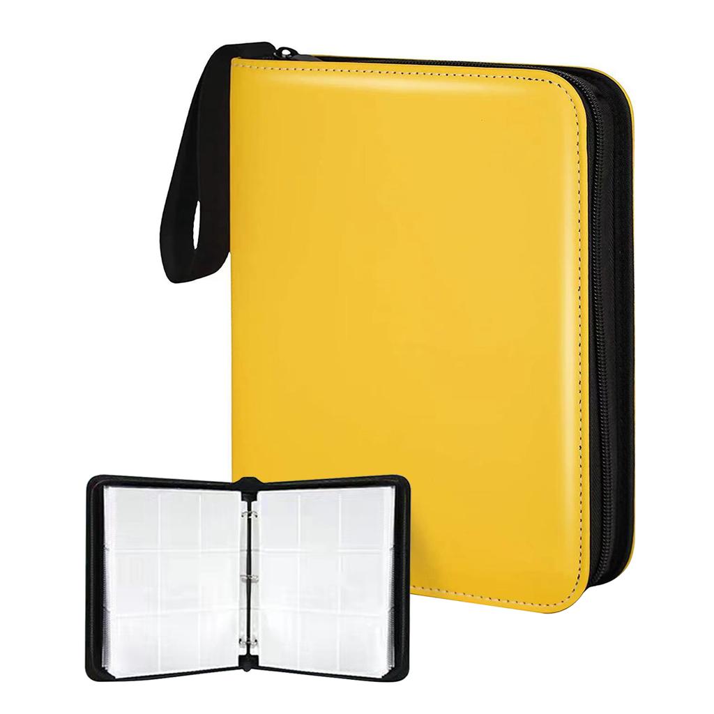 Leather Anime Trading Card Holder 4/6-Grid Game Card Collections Pack Baseball Card Storge Bag For Storage 400/900 Cards Holded