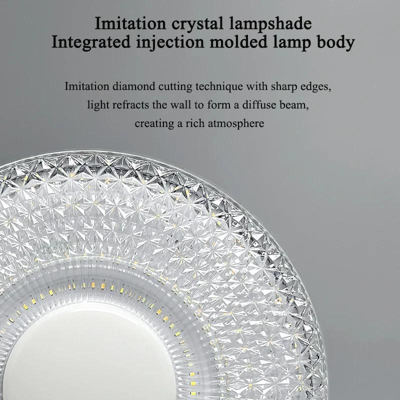 LED Crystal Lamp Super Bright 3 Color E27 Screw Bulb Home Living Room Eye Protection Energy-saving Lamp Bedroom Lighting