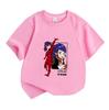 Kids Boys Girls 100% Cotton Crew Neck Short Sleeve T-Shirt, Cute Cartoon Ladybug Anime Character Print Casual Soft Tees for Daily Wear Outing Gift for