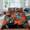 Set Copripiumino Basket Nero Tema Sport di Palla 3D Set Biancheria da Letto Microfibra Campo da Basket Giochi Competitivi Copripiumino King