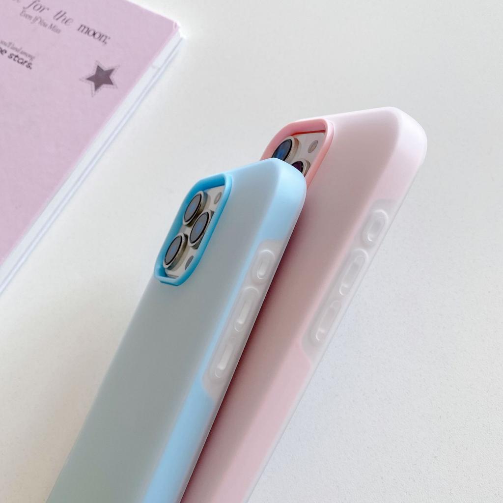 Jelly two-in-one is suitable for Apple 16promax mobile phone case Macaron 15 simple solid color anti-drop all-inclusive protection