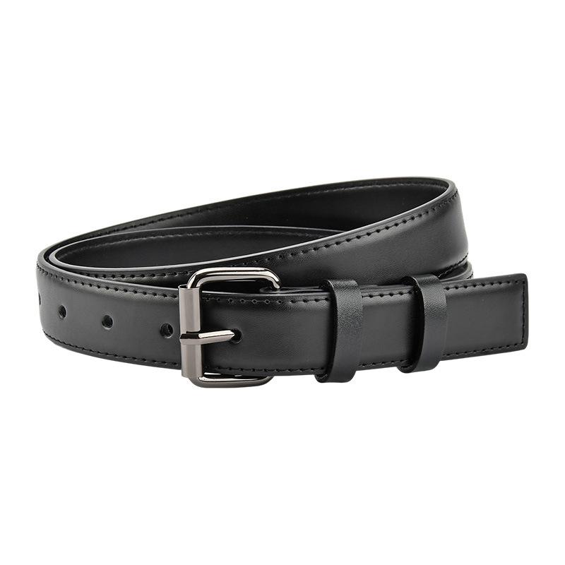 

Игольчатый кожаный ремень для женщин, высококачественный, универсальный, декоративный, модный черный ремень для женщин 105cm