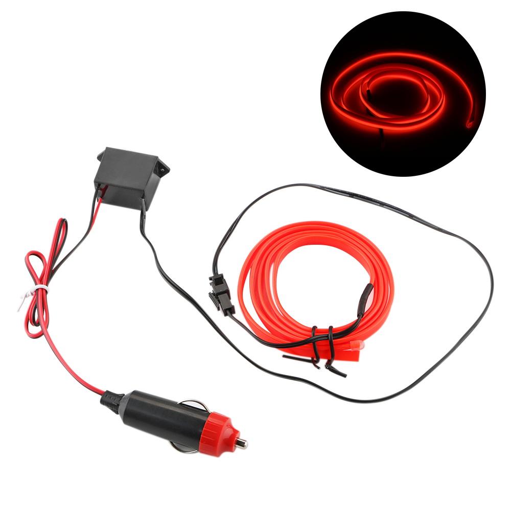 

Гибкий неоновый EL провод декоративная лампа автомобильный стиль 1м/комплект внутреннее украшение световые полосы автомобильные лампы автомобильные 12В светодиодные холодные огни красный
