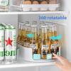 Refrigerator Beverage Organization Kitchen Bottle Storage Rack Can Turntable Seasoning Box Bottle