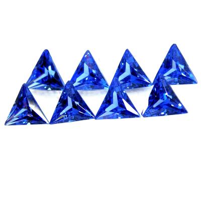 Natural Blue Sapphire Loose Gemstone 8 Ct Trillion Cut 5x5 Mm September Birthday Birthstone