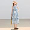 Chuyu Women's Embroidered Lyocell A-Line Sleeveless Maxi Dress