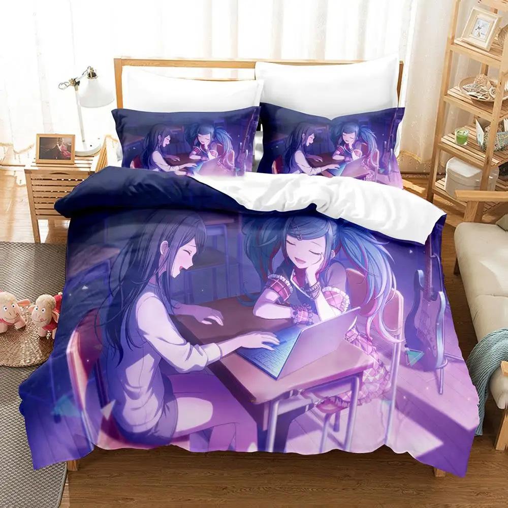 Anime Project SEKAI Hoshino Ichika  Bedding Set Boys Girls Twin Queen Size Duvet Cover Pillowcase Bed Kids Adult