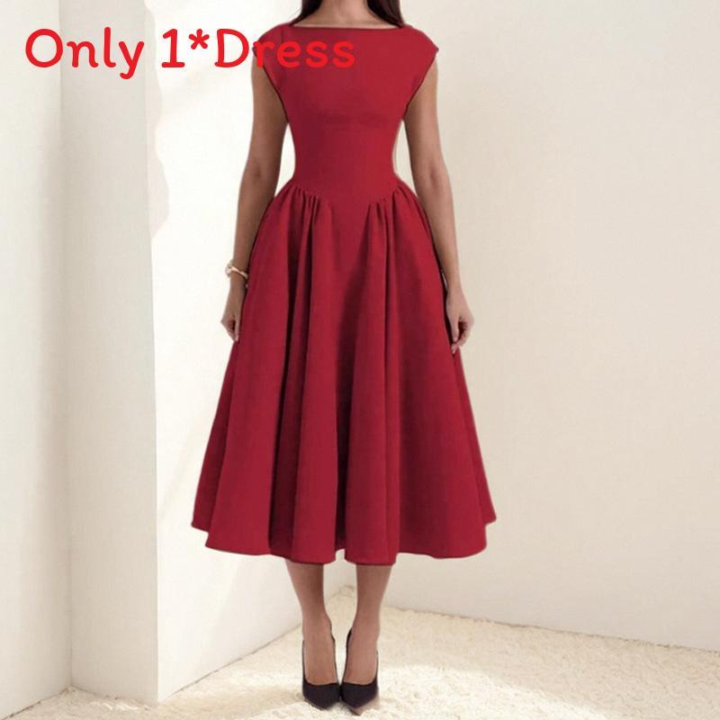 Elegant Summer Dress For Women With High Waist Pure Polyester Fabric For Casual Wear