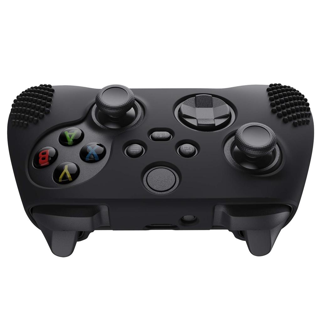 eXtremeRate PlayVital 3D Studded Xbox Series Controller Silicone Cover Skin with 6 Black Thumb Grip Soft Rubber Case Protector for Xbox Core Wireless