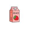 Cute Fruit Juice Enamel Pins Cartoon Boba Milk Tea Silly Goose Drink Box Brooches Lapel Badge Funny Jewelry Gifts Accessories