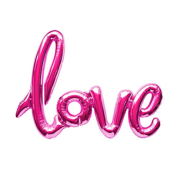108cm LOVE Letter Foil Balloon Wedding Valentines Anniversary  Birthday Party Decoration Champagne Cup Photo Booth Props